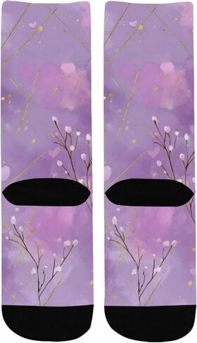 جوارب لافندر هارتس أرجوانية للمشي لمسافات طويلة - جوارب شتوية حرارية سميكة دافئة للأطفال الصغار للأولاد والبنات للمدرسة، والارتداء اليومي والأنشطة الخارجية in Kuwait