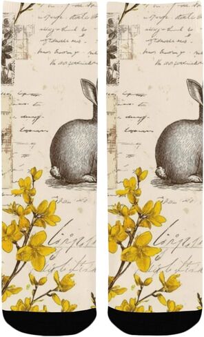 جوارب المشي لمسافات طويلة برسومات زهرية - جوارب شتوية حرارية سميكة دافئة للأولاد والبنات الصغار للمدرسة، والارتداء اليومي والأنشطة الخارجية in Kuwait