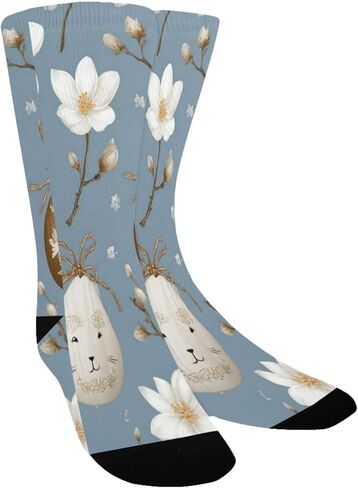 جوارب ماجنوليا لعيد الفصح باللون الأزرق للمشي لمسافات طويلة - جوارب شتوية حرارية سميكة دافئة للأولاد والبنات للمدرسة، والارتداء اليومي والأنشطة الخارجية in Kuwait