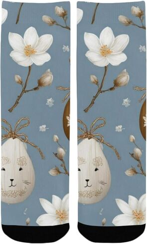 جوارب ماجنوليا لعيد الفصح باللون الأزرق للمشي لمسافات طويلة - جوارب شتوية حرارية سميكة دافئة للأولاد والبنات للمدرسة، والارتداء اليومي والأنشطة الخارجية in Kuwait