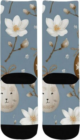 جوارب ماجنوليا لعيد الفصح باللون الأزرق للمشي لمسافات طويلة - جوارب شتوية حرارية سميكة دافئة للأولاد والبنات للمدرسة، والارتداء اليومي والأنشطة الخارجية in Kuwait