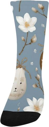 جوارب ماجنوليا لعيد الفصح باللون الأزرق للمشي لمسافات طويلة - جوارب شتوية حرارية سميكة دافئة للأولاد والبنات للمدرسة، والارتداء اليومي والأنشطة الخارجية in Kuwait