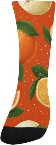 جوارب المشي لمسافات طويلة باللون البرتقالي والليموني - جوارب شتوية حرارية سميكة دافئة للأولاد والبنات الصغار للمدرسة، والارتداء اليومي والأنشطة الخارجية in Kuwait