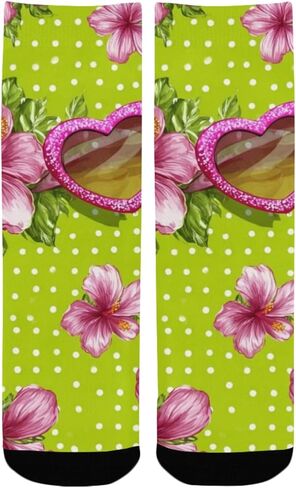 جوارب المشي لمسافات طويلة باللون الوردي الاستوائية - جوارب شتوية سميكة دافئة للأولاد والبنات للمدرسة، والارتداء اليومي والأنشطة الخارجية in Kuwait