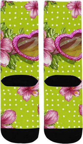 جوارب المشي لمسافات طويلة باللون الوردي الاستوائية - جوارب شتوية سميكة دافئة للأولاد والبنات للمدرسة، والارتداء اليومي والأنشطة الخارجية in Kuwait