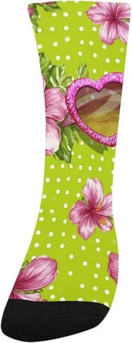 جوارب المشي لمسافات طويلة باللون الوردي الاستوائية - جوارب شتوية سميكة دافئة للأولاد والبنات للمدرسة، والارتداء اليومي والأنشطة الخارجية in Kuwait