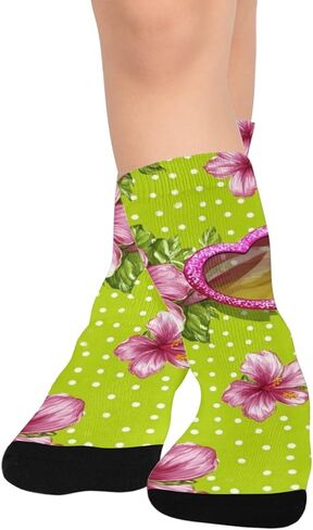 جوارب المشي لمسافات طويلة باللون الوردي الاستوائية - جوارب شتوية سميكة دافئة للأولاد والبنات للمدرسة، والارتداء اليومي والأنشطة الخارجية in Kuwait