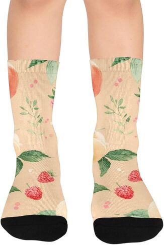 جوارب المشي لمسافات طويلة بألوان مائية - جوارب شتوية دافئة وسميكة للأولاد والبنات الصغار للمدرسة، والارتداء اليومي والأنشطة الخارجية in Kuwait