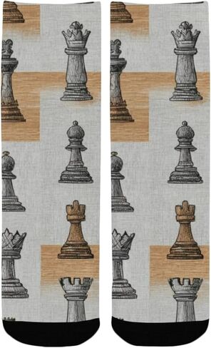 جوارب المشي لمسافات طويلة بنمط الشطرنج الكلاسيكي - جوارب شتوية حرارية سميكة دافئة للأولاد والبنات الصغار للمدرسة، والارتداء اليومي والأنشطة الخارجية in Kuwait