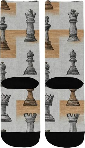 جوارب المشي لمسافات طويلة بنمط الشطرنج الكلاسيكي - جوارب شتوية حرارية سميكة دافئة للأولاد والبنات الصغار للمدرسة، والارتداء اليومي والأنشطة الخارجية in Kuwait