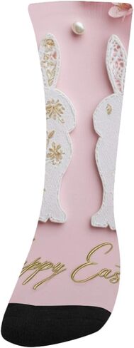 جوارب وردية للتنزه سيرًا على الأقدام باللون الوردي لعيد الفصح - جوارب شتوية حرارية سميكة دافئة للأولاد والبنات للمدرسة، والارتداء اليومي والأنشطة الخارجية in Kuwait