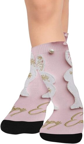 جوارب وردية للتنزه سيرًا على الأقدام باللون الوردي لعيد الفصح - جوارب شتوية حرارية سميكة دافئة للأولاد والبنات للمدرسة، والارتداء اليومي والأنشطة الخارجية in Kuwait