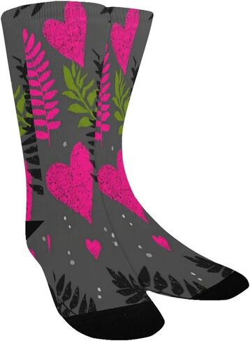 جوارب Pink Heart Fern للمشي لمسافات طويلة - جوارب شتوية حرارية سميكة دافئة للأطفال الصغار للأولاد والبنات للمدرسة، والارتداء اليومي والأنشطة الخارجية in Kuwait