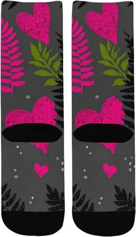 جوارب Pink Heart Fern للمشي لمسافات طويلة - جوارب شتوية حرارية سميكة دافئة للأطفال الصغار للأولاد والبنات للمدرسة، والارتداء اليومي والأنشطة الخارجية in Kuwait