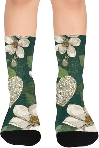 جوارب Magnolia White Heart Spring للتنزه سيرًا على الأقدام - جوارب شتوية حرارية سميكة دافئة للأطفال الصغار للأولاد والبنات للمدرسة، والارتداء اليومي والأنشطة الخارجية in Kuwait