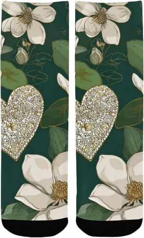 جوارب Magnolia White Heart Spring للتنزه سيرًا على الأقدام - جوارب شتوية حرارية سميكة دافئة للأطفال الصغار للأولاد والبنات للمدرسة، والارتداء اليومي والأنشطة الخارجية in Kuwait