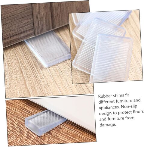 Holibanna 4Pcs Leveling Shims for Furniture Wedges for Uneven Floors Durable Table Levelers for Chairs Tables Cabinets Non Slip Design to Prevent Wobbling in Kuwait