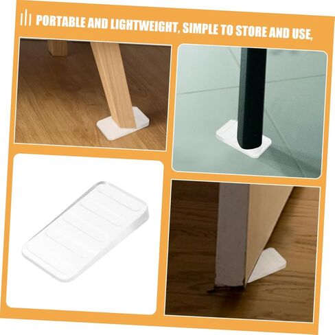 Lurrose 8Pcs Clear Plastic Leveling Shims Wedges for Furniture Table Levelers Lightweight and Easy to Use for Home Furniture Stability and Leveling Needs in Saudi Arabia