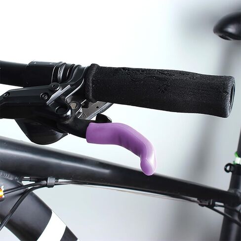 زوجان من الغطاء الواقي لمقبض فرامل الدراجة باللون الأرجواني، أغطية مقود فرامل الدراجة المقاومة للخدش وممتصة للصدمات، مقبض فرامل مضاد للانزلاق من السيليكون لملحقات ركوب الدراجات على الطرق الجبلية in Kuwait