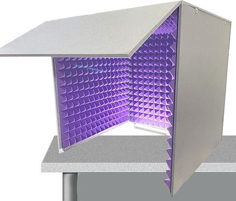 Portable Vocal Booth,Isolation Booth,Sound Booth,Desktop Soundproof Cover,Self Made Sound Recording Studio Equipment,Microphisolation Absorbing Shield,for Studio Desk,Recordin,Purple in Saudi Arabia