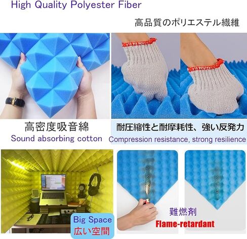 Portable Soundproof Enclosure for Home Use, Soundproof Room, Desktop Soundproof Enclosure, Foldable and Removable, Suitable for Microphone Recording Equipment Podcasting, Sing,Blue in Saudi Arabia
