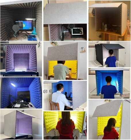 Sound Proof Foam, Sound Proof Booth, Portable Soundproof Booth, Recording Booth for Home Studio, Foldable Assembly Type, Conference, Broadcasting Microphone soundproof, 80 * 8,Red in Saudi Arabia