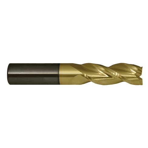Cleveland C84160 CEM-AM3-ZN Imperial Stub Corner Radius End Mill, 3/8 in Dia Cutter, 0.015 in Corner Radius, 1/2 in Length of Cut, 3 Flutes, 3/8 in Dia Shank, 2 in OAL, Zirconium Nitride (Each) in Saudi Arabia