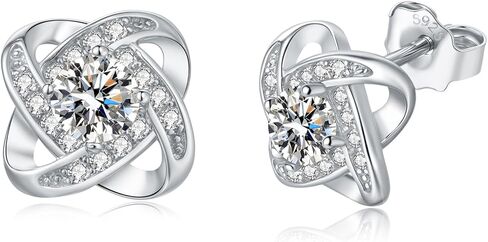 1-6CT Moissanite Stud Earrings for Women Men Hypoallergenic Sterling Silver D Color VVS Clarity Lab-Grown Diamond GRA Certified Gift Ready Box in Kuwait