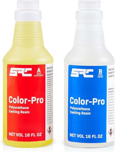 Specialty Resin & Chemical Color-Pro | Polyurethane Casting Resin | 2-Part Resin and Hardener Kit | For DIY Arts and Crafts, Figurines, Prototypes, Models | Semi-Clear, High Strength, Low Odor (1 Gal) in Kuwait
