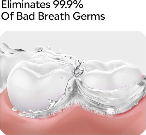 Listerine Extra Mild Alcohol-Free Mouthwash, Oral Rinse Powered by Essential Oils Kills 99.9% of Germs That Cause Bad Breath for A Clean* Mouth, No Added Dyes, Mild Cool Mint Flavor, 1L in Kuwait