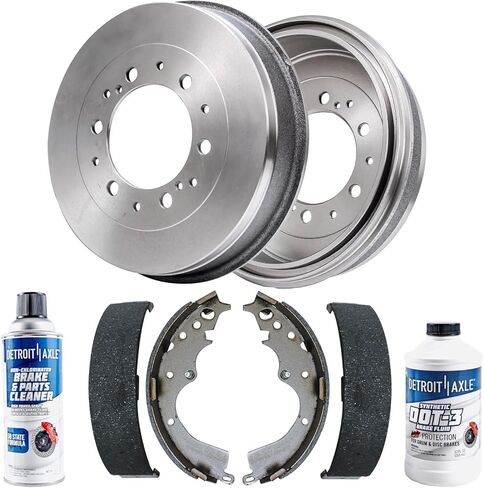 ديترويت المحور - طقم الفرامل الخلفية ل2005-2019 تويوتا تاكوما 6 العروات، طبول الفرامل القرص أحذية الفرامل شبه المعدنية 2006 2007 2008 2009 2010 2011 2012 2013 2014 2015 2016 2017 2018 استبدال in Kuwait