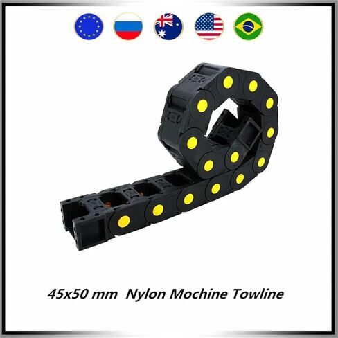 Arrival Plastic Cable Chain 45x50 mm Nylon Mochine Towline Drag Chain Slient Bridge L 1m for Router in Saudi Arabia