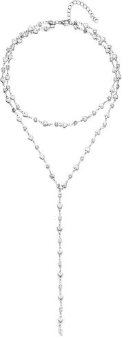BELLA-Bee Gold/Silver Long Necklaces for Women Trendy Dainty Adjustable Lariat Y-Shaped Drop Necklace Layered Necklace Simple Vacation Body Chain Jewelry for Women in Saudi Arabia