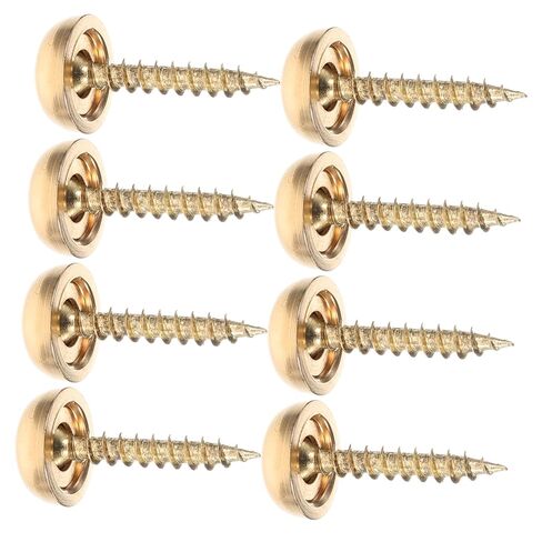 8Pcs Decorative Cap Screws for Mirror Fixing Brass Screws with Caps for Furniture Bathroom Panels and Artwork Durable Easy to Install in Saudi Arabia