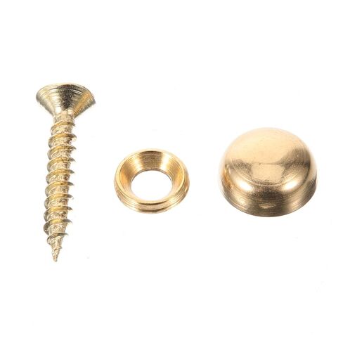 8Pcs Decorative Cap Screws for Mirror Fixing Brass Screws with Caps for Furniture Bathroom Panels and Artwork Durable Easy to Install in Saudi Arabia