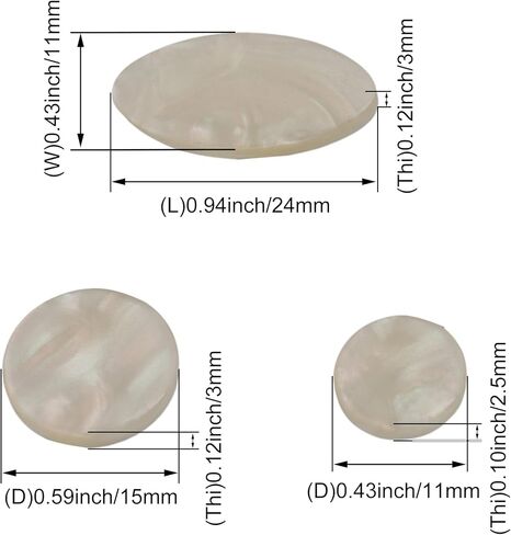 Yibuy 45 قطعة من أزرار المفاتيح البلاستيكية الساكسفون الساكسفون لآلات النفخ الخشبية in Kuwait