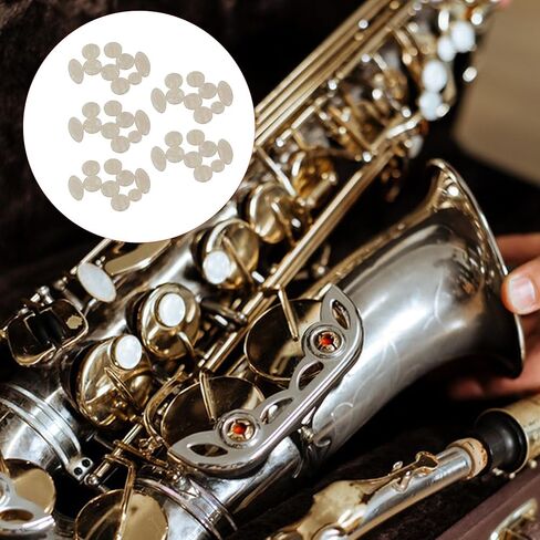 Yibuy 45 قطعة من أزرار المفاتيح البلاستيكية الساكسفون الساكسفون لآلات النفخ الخشبية in Kuwait