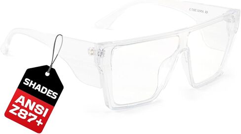 SODQW Z87 Sunglasses for Men Polarized Oversized for Big Head Wide Square Z87.1 Glasses UV400 Wrap Around Shades in Kuwait