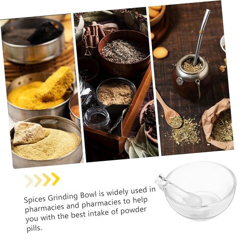 Heavy Duty Glass Mortar and Pestle with Non-Slip Base Laboratory and Kitchen Bowl for Grinding Spices and Chemicals in Saudi Arabia