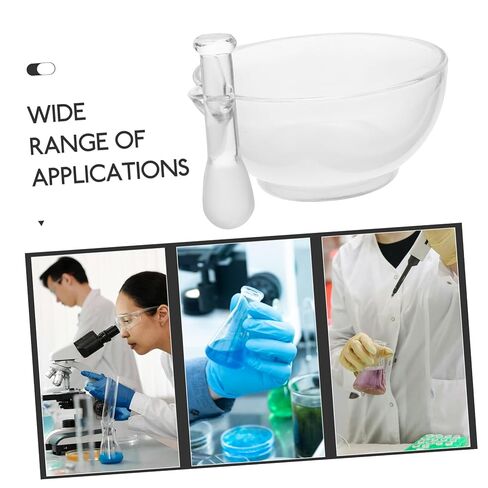 Heavy Duty Glass Mortar and Pestle with Non-Slip Base Laboratory and Kitchen Bowl for Grinding Spices and Chemicals in Saudi Arabia