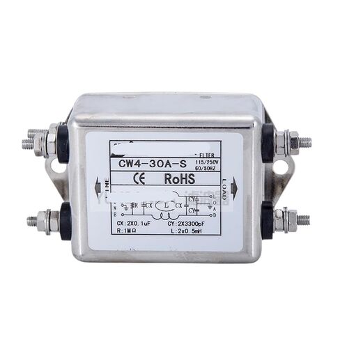 CW4 Power Filter Anti-Interference Noise Filter 220V3A 20A 10A Single Stage Enhanced(CW4-30A-S) in Kuwait