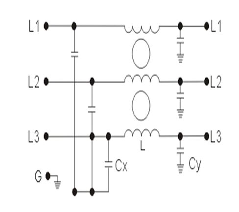 Three-Phase Filter DL-10EB 10A Power Filter in Kuwait