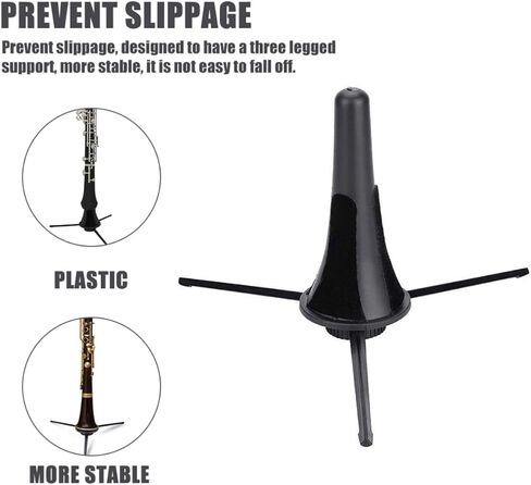 BESTYASH Portable Foldable Clarinet and Oboe Stand, Black Three-leg Triangle Bracket Holder for Woodwind Instruments, Lightweight Musical Instrument Rest for Practice and Performance in Saudi Arabia