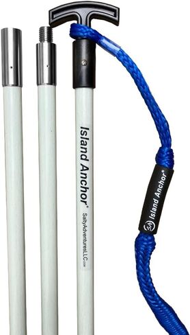 Island Anchor - 1" x 12' - 3 Piece - Shallow Water Anchor Pole : Built for Larger Boats : Securely Anchor on the Beach, Sandbar or in Shallow Water in Saudi Arabia