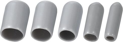 100pcs Round Rubber End Caps Protective Caps 1/8" 3/16" 1/4" 5/16" 3/8" Grey Screw Thread Protectors in Saudi Arabia