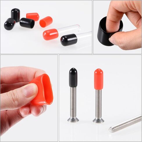 100pcs Round Rubber End Caps Protective Caps 1/8" 3/16" 1/4" 5/16" 3/8" Grey Screw Thread Protectors in Saudi Arabia