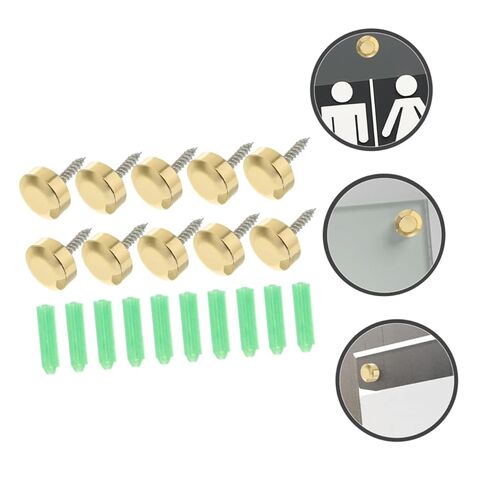 Lurrose 10Pcs Decorative Mirror Screws Fasteners Polished Covers for Sign Advertising Waterproof Suitable for Frameless Mirrors Easy Installation in Saudi Arabia