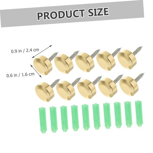 10Pcs Mirror Screws with Caps Durable Fasteners for Advertising Signs Panels High Strength Decorative Hardware for Frameless Mirrors and Furniture in Saudi Arabia