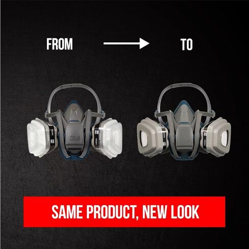 جهاز تنفس 3M P95/OV Paint Project Quick Latch قابل لإعادة الاستخدام 6502QL، حجم متوسط، خرطوشة بخار عضوية معتمدة من NIOSH ومرشحات مصنفة P95، مع صمام تدفق بارد 3M ونظام مزلاج سريع (6502QLPA1-A-PS) in Kuwait