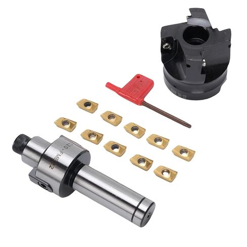 Generic 400R 50 22 4T End Mill Cutter، دعم ممتد لمخرطة CNC مع 10 إدخالات APMT1604، مجموعة طحن الوجه للأسطح المتدرجة in Saudi Arabia